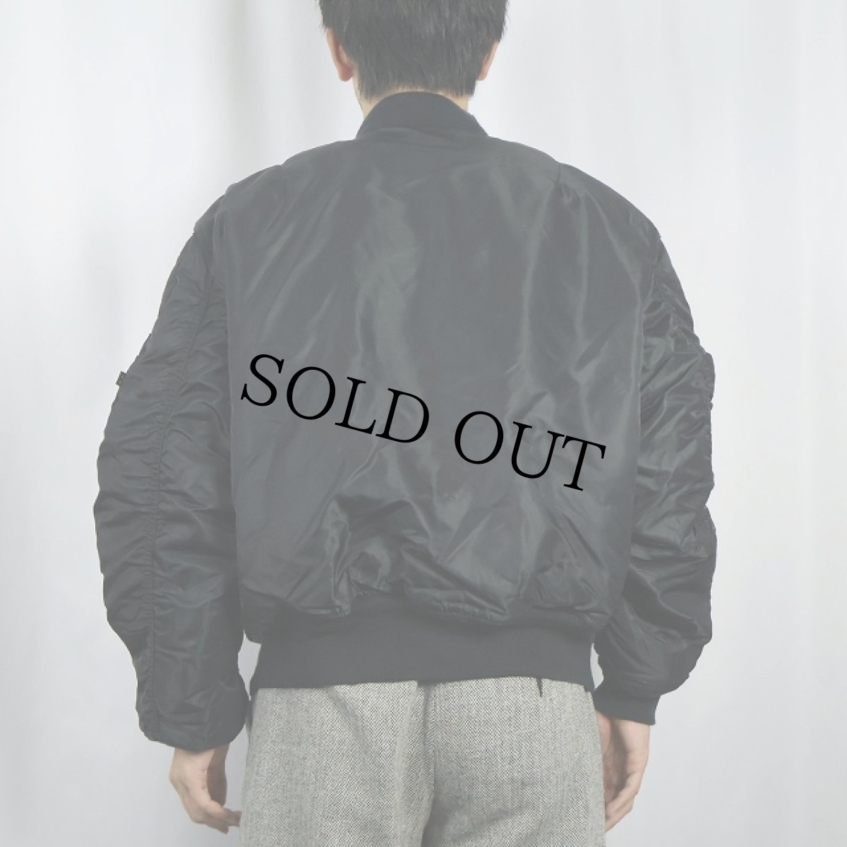 画像4: 民間品 ALPHA INDUSTRIES,INC. MA-1 フライトジャケット BLACK LARGE (4)