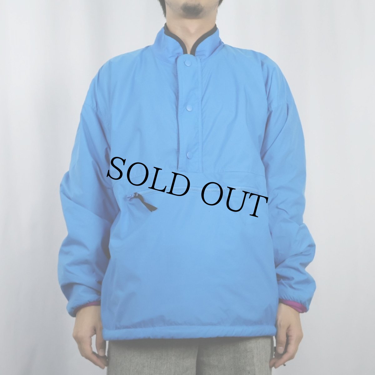 画像3: 【SALE】 GAP ARCTIC FLEECE ナイロン×フリース ハーフジップ リバーシブルジャケット M (3)