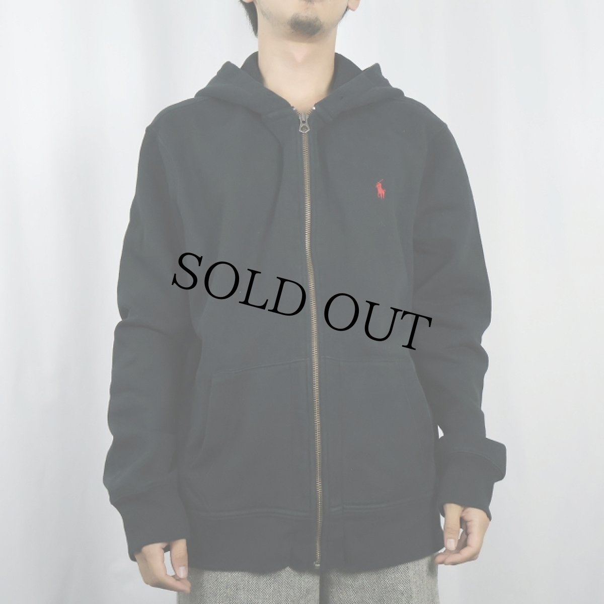 画像2: POLO Ralph Lauren スウェットジップパーカー BLACK XL (2)