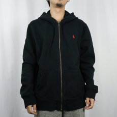 画像2: POLO Ralph Lauren スウェットジップパーカー BLACK XL (2)