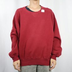 画像2: 90's RUSSELL ATHLETIC "HIGH COTTON" USA製 前V 無地スウェット L (2)