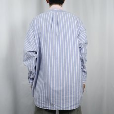 画像3: Ralph Lauren "The Big Shirt" ストライプ柄 オックスフォード ボタンダウンシャツ L  (3)