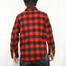 画像3: 60's BRENT バッファローチェック柄 ウールシャツ M (3)