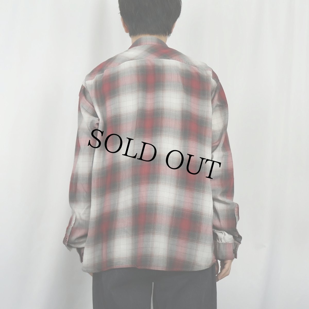 画像3: 2013AW Patagonia コットン×ポリエステル オンブレーチェック柄 コットンシャツ L (3)