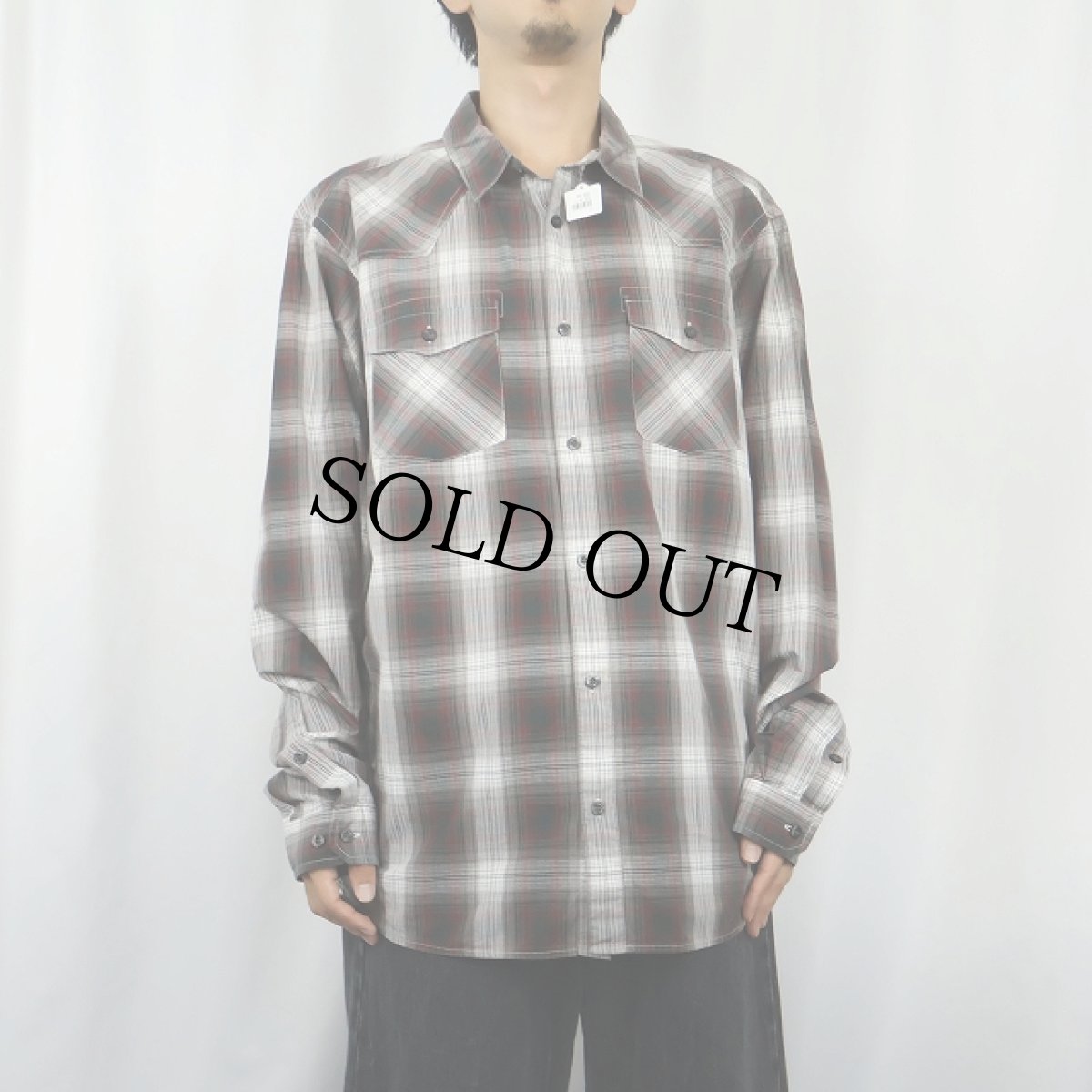 画像2: 2011AW Patagonia "ORGANIC COTTON" オンブレーチェック柄 コットンシャツ L (2)