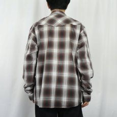 画像3: 2011AW Patagonia "ORGANIC COTTON" オンブレーチェック柄 コットンシャツ L (3)