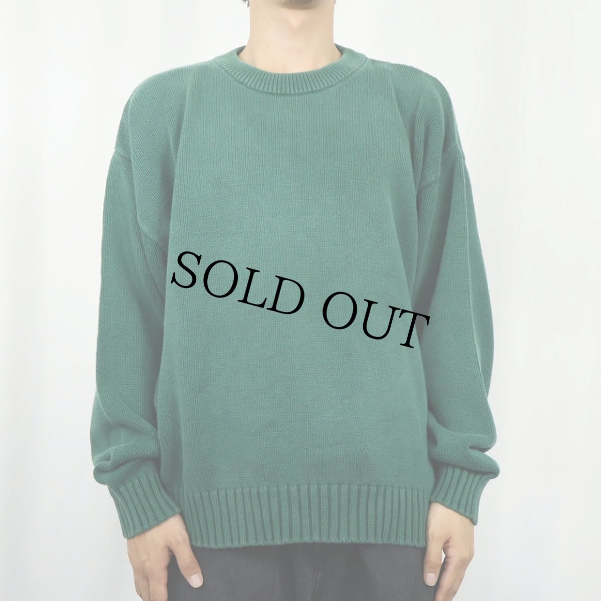 画像2: 90's Eddie Bauer コットンニットセーター L (2)