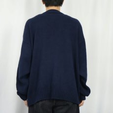 画像3: 90's Eddie Bauer コットンニットセーター NAVY L (3)