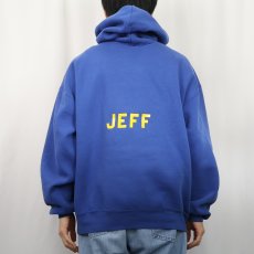 画像4: 90's RUSSELL ATHLETIC USA製 "JEFF" バックプリント スウェットフーディー XL (4)