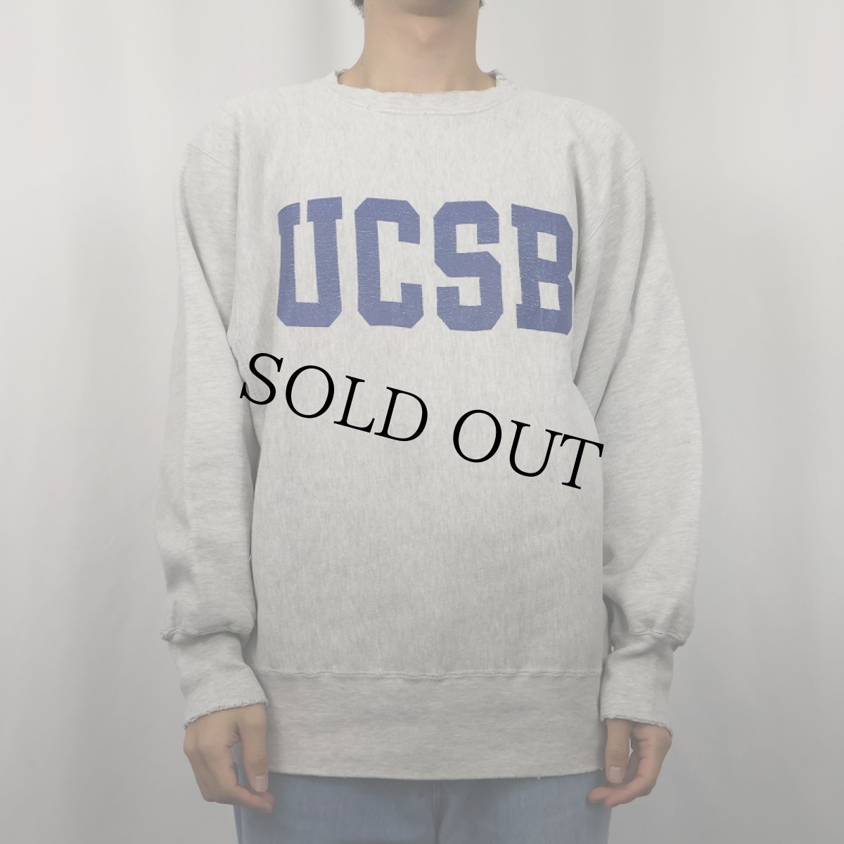 画像2: 90's Champion REVERSE WEAVE USA製 "UCSB" プリントスウェット L (2)