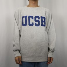 画像2: 90's Champion REVERSE WEAVE USA製 "UCSB" プリントスウェット L (2)