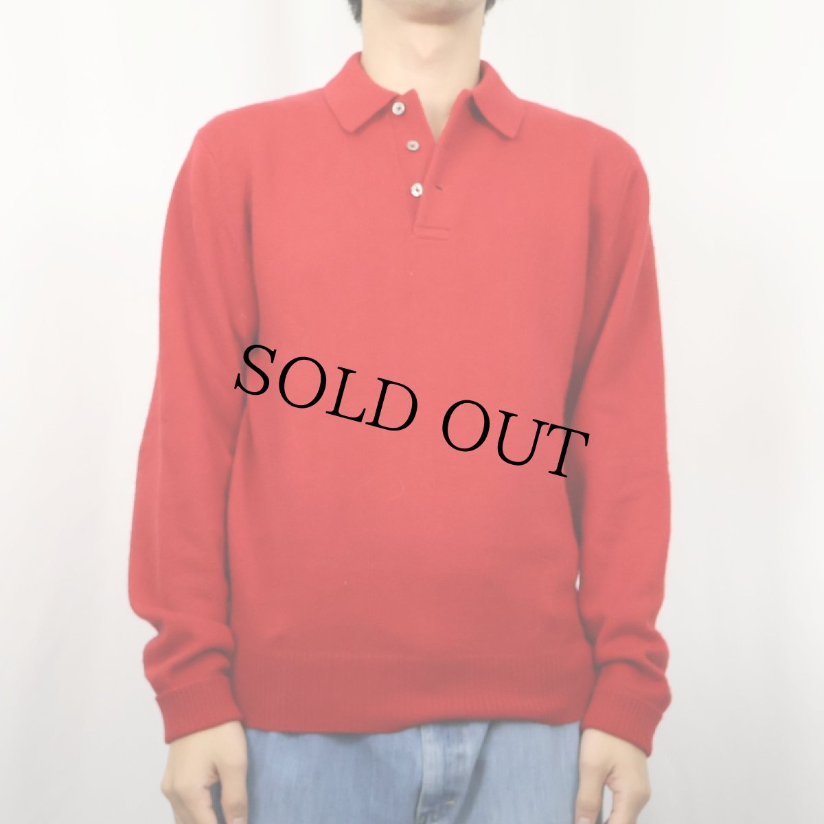 画像2: nordstorm カシミア ニットポロシャツ M (2)