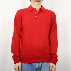 画像2: nordstorm カシミア ニットポロシャツ M (2)