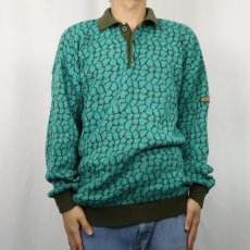 画像2: GOMENA ITALY製 総柄ニットポロシャツ 52 (2)