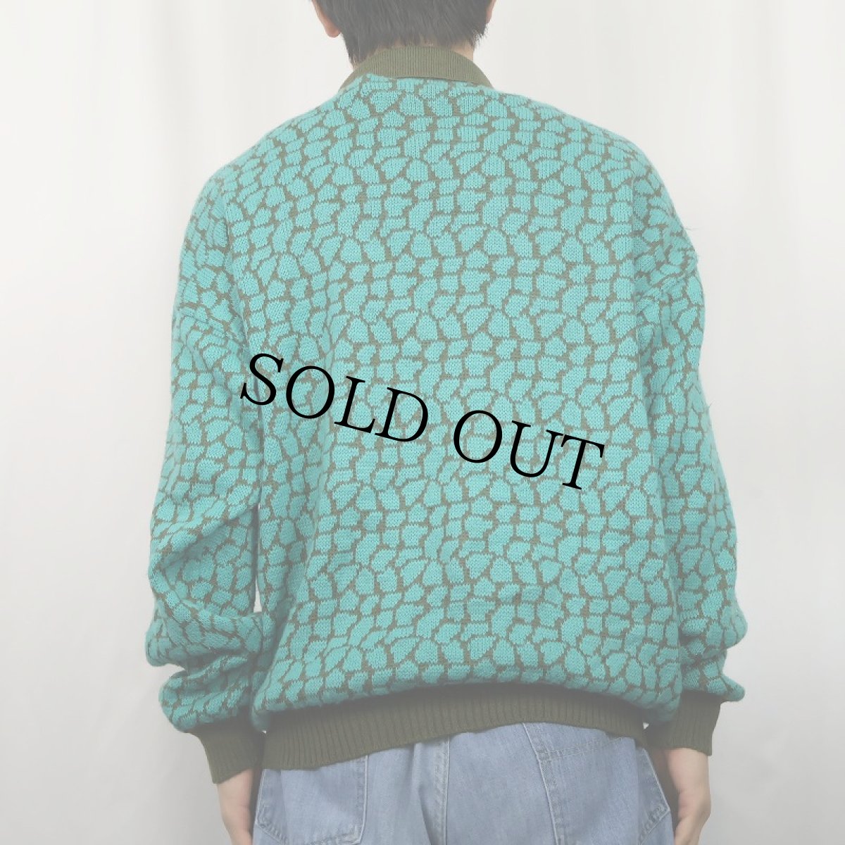 画像3: GOMENA ITALY製 総柄ニットポロシャツ 52 (3)