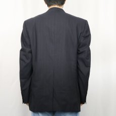 画像3: 〜90's Burberry's ストライプ柄 ウールテーラードジャケット BLACK (3)