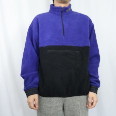 画像2: 90's GAP "GP TECH" 切り替えデザイン ハーフジップフリースジャケット S (2)