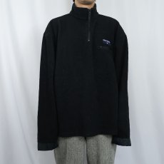 画像2: 90's POLO SPORT Ralph Lauren USA製 ハーフジップ フリースジャケット BLACK L (2)