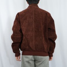 画像3: ITALY製 フェイクスエード ベロアジャケット L (3)