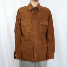 画像2: スエードレザーシャツ S (2)