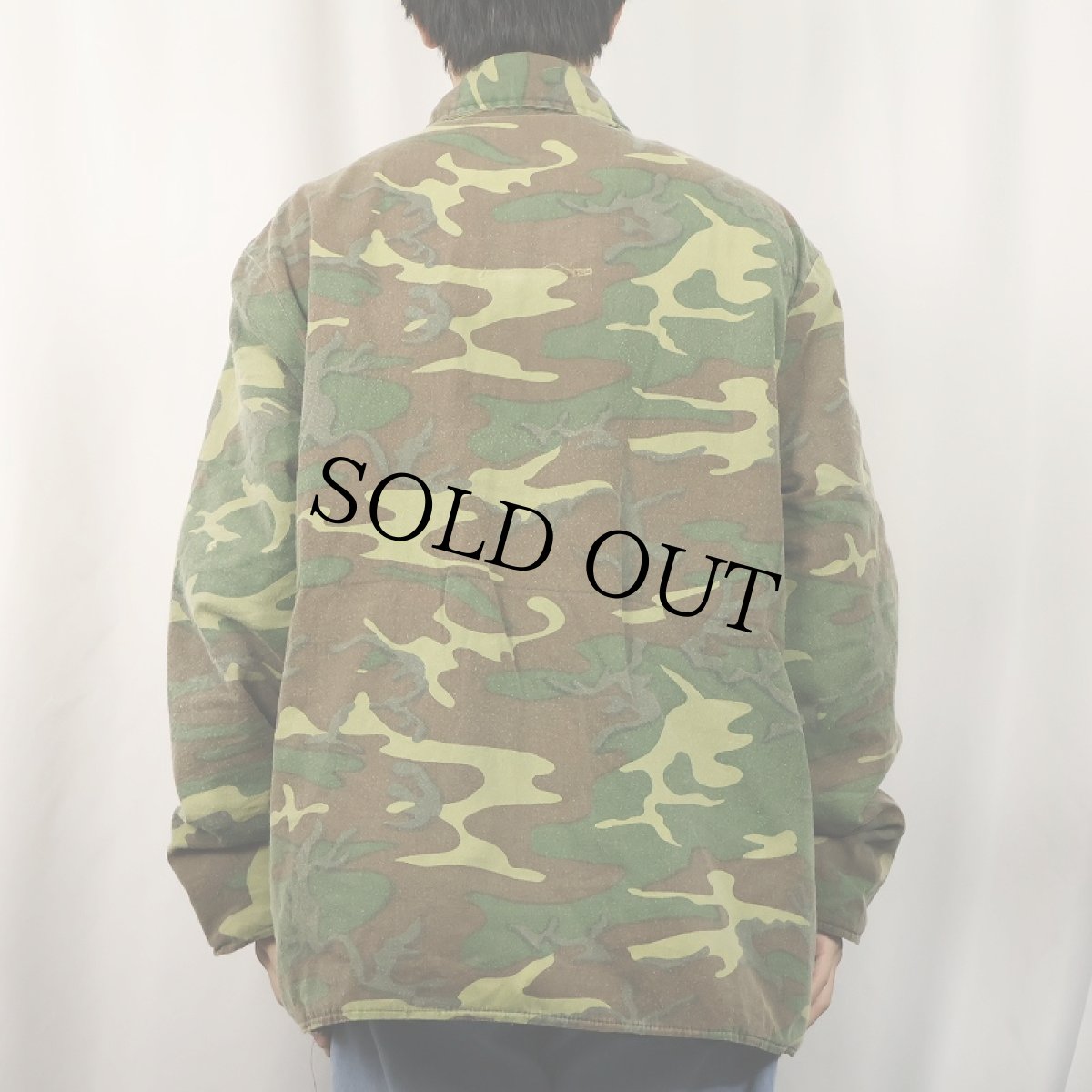 画像3: 80's Black Sheep カモ柄 キルティングライナー 中綿入りジャケット XL (3)