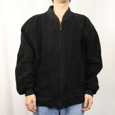 画像2: スエードレザージャケット BLACK XXL (2)
