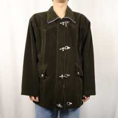 画像2: MINGLILAI ベロア ファイヤーマンジャケット XL (2)