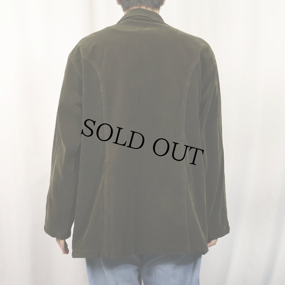 画像3: MINGLILAI ベロア ファイヤーマンジャケット XL (3)