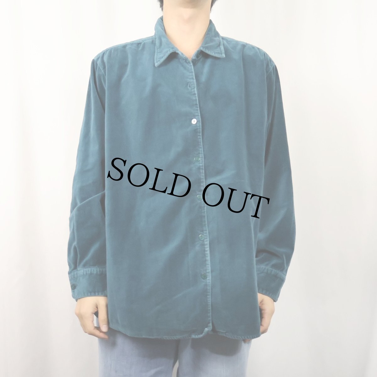 画像2: L.L.Bean ベロアシャツ WOMEN'S 2X (2)