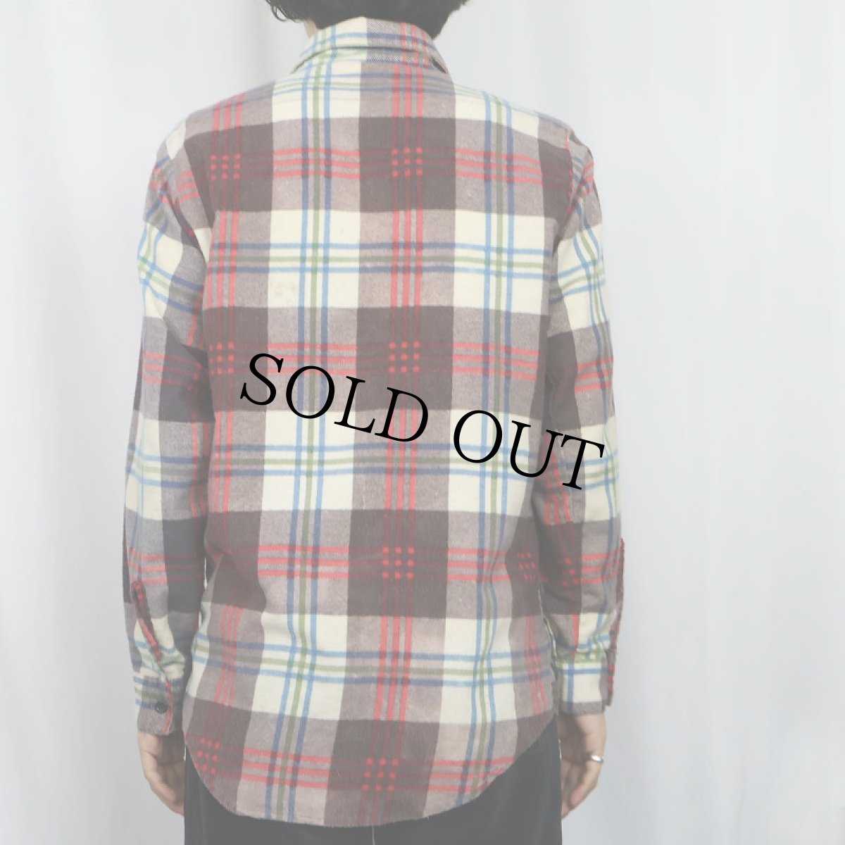 画像3: 70's FIVE BROTHER USA製 チェック柄ネルシャツ S (3)