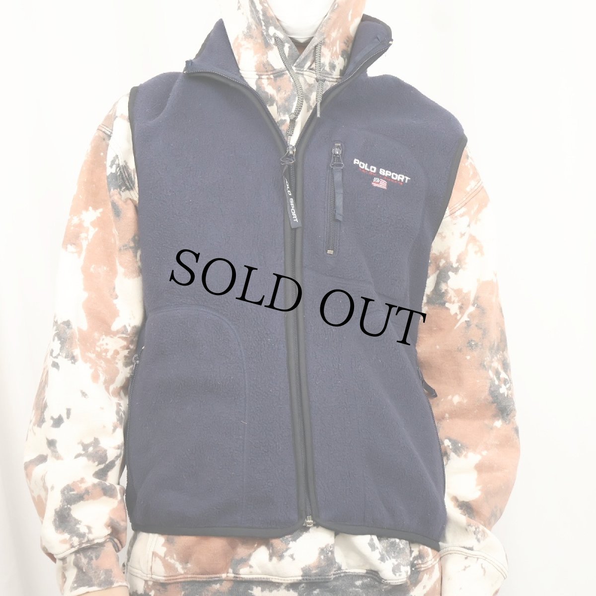 画像2: 90's POLO SPORT Ralph Lauren ロゴ刺繍 フリースべスト M (2)