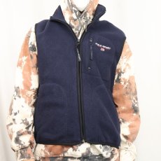 画像2: 90's POLO SPORT Ralph Lauren ロゴ刺繍 フリースべスト M (2)
