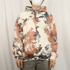 画像2: GILDAN ブリーチ加工スウェットフーディー L (2)