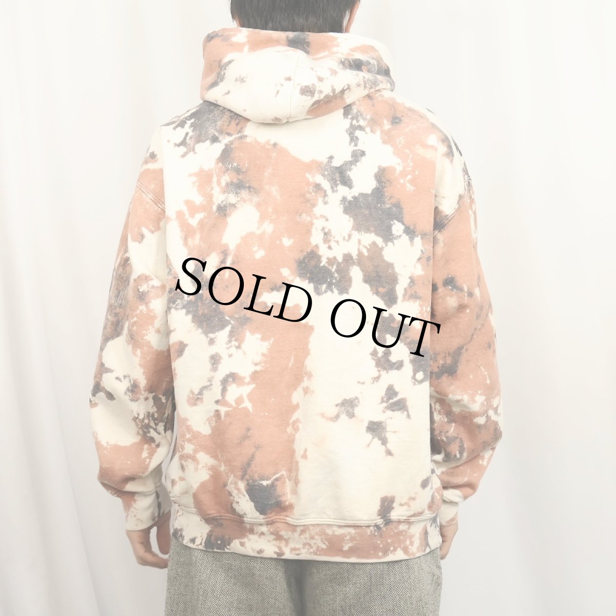 画像3: GILDAN ブリーチ加工スウェットフーディー L (3)