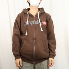画像2: ELEMENT ロゴプリント 裏サーマルスウェットジップパーカー M (2)