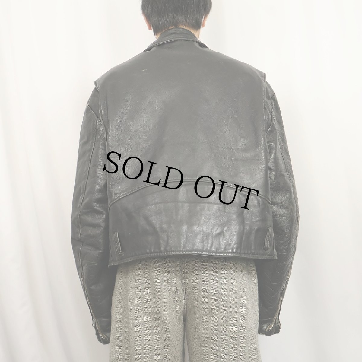 画像3: 70's キルティングライナー ダブルライダースジャケット (3)