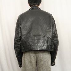 画像3: 70's キルティングライナー ダブルライダースジャケット (3)