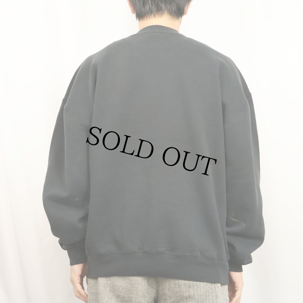 画像3: 90's RUSSELL ATHLETIC USA製 前V 無地スウェット BLACK XL (3)