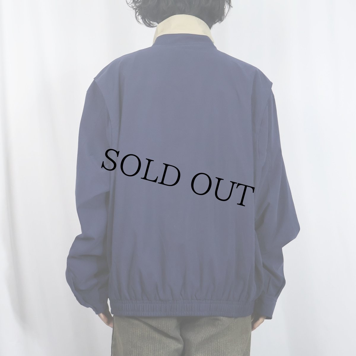 画像3: POLO Ralph Lauren ロゴ刺繍 チンスト付き ポリエステルスイングトップ NAVY XL (3)