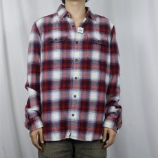 画像2: GAP × PENDLETON オンブレーチェック柄 ライトネルシャツ L  (2)