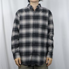 画像2: PENDLETON "MASON" オンブレーチェック柄 コットンボタンダウンシャツ M (2)