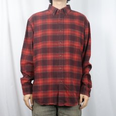 画像2: PENDLETON "MASON" オンブレーチェック柄 コットンボタンダウンシャツ L (2)