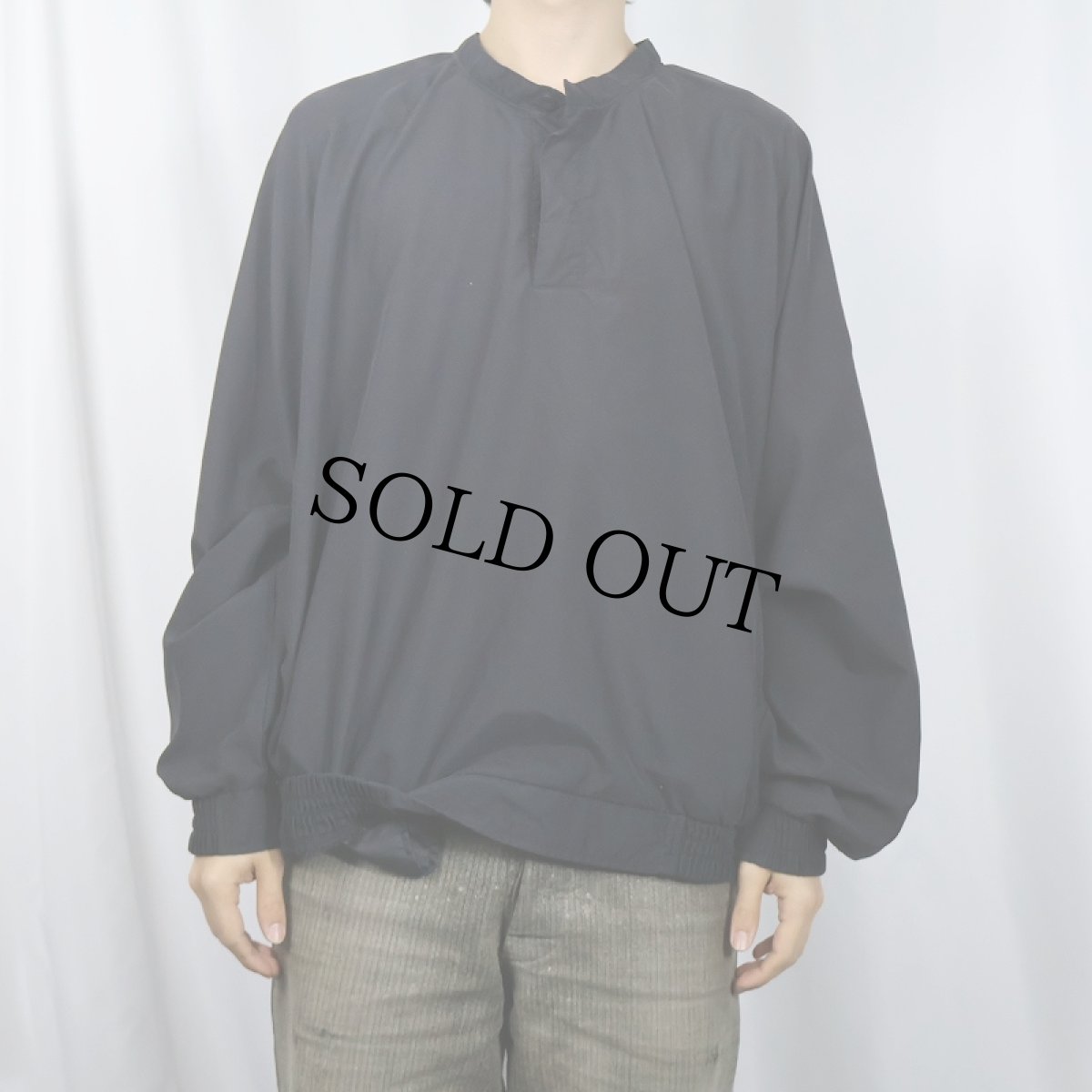 画像2: NIKE ハーフジップ ポリエステルジャケット BLACK L (2)