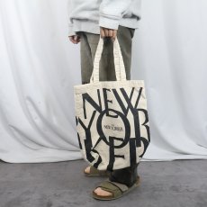 画像2: THE NEW YORKER ロゴプリント キャンバストートバッグ (2)