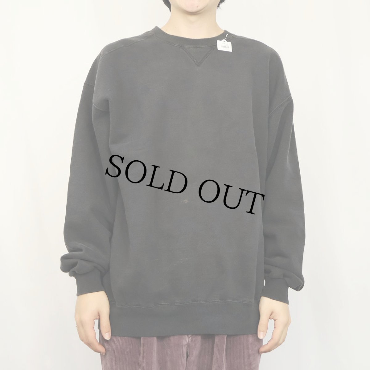 画像2: 90's RUSSELL ATHLETIC "HIGH COTTON" USA製 前V スウェット BLACK XL (2)