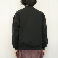 画像3: 90's RUSSELL ATHLETIC USA製 前V モックネックスウェット BLACK XL (3)