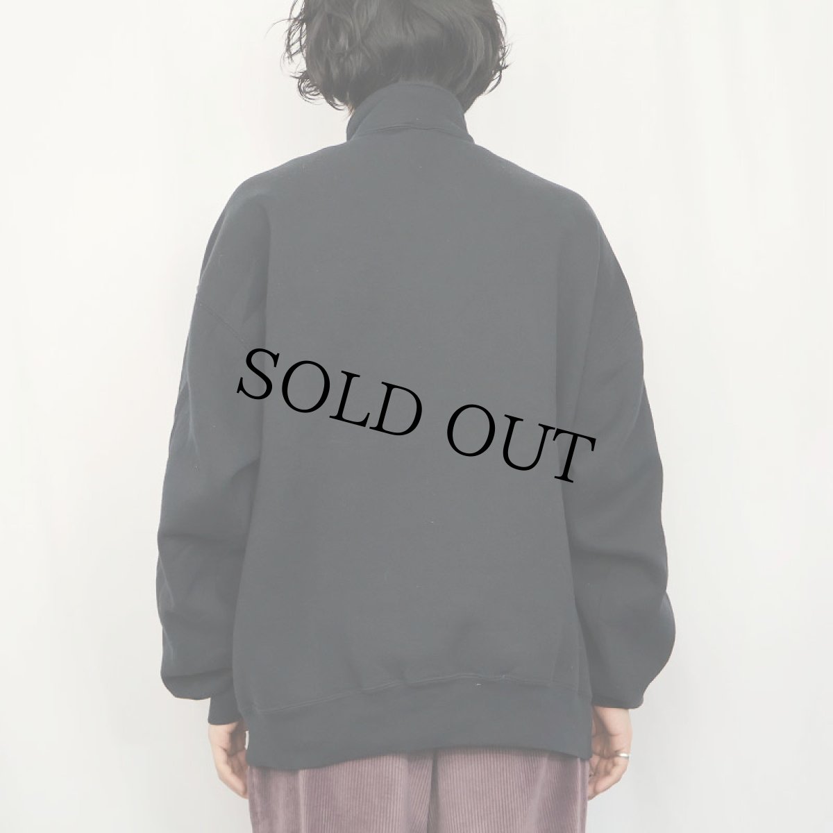 画像3: 90's RUSSELL ATHLETIC USA製 ハーフジップスウェット BLACK XXL (3)