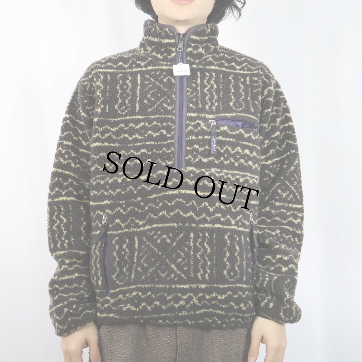 画像3: 90's Patagonia USA製 "マリ柄" プルオーバー グリセードジャケット S (3)