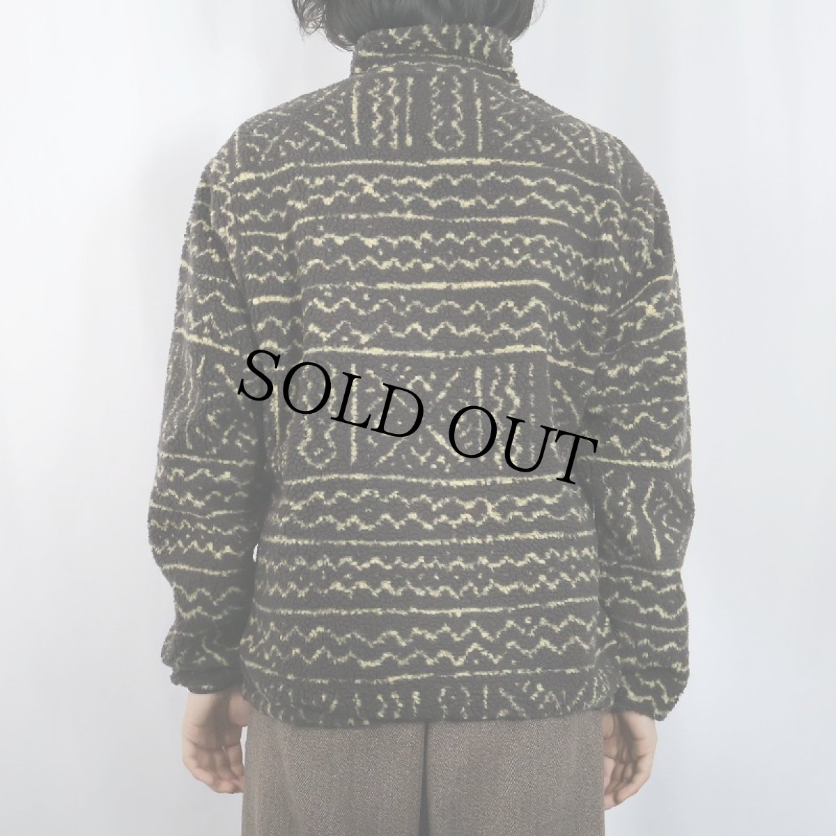 画像4: 90's Patagonia USA製 "マリ柄" プルオーバー グリセードジャケット S (4)