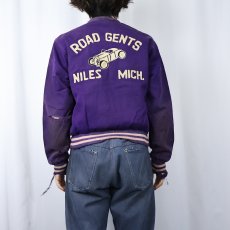 画像4: 40〜50's Elkhart Sportswear "ROAD GENTS NILES MICH" チェーン刺繍 カークラブ コットンジャケット (4)